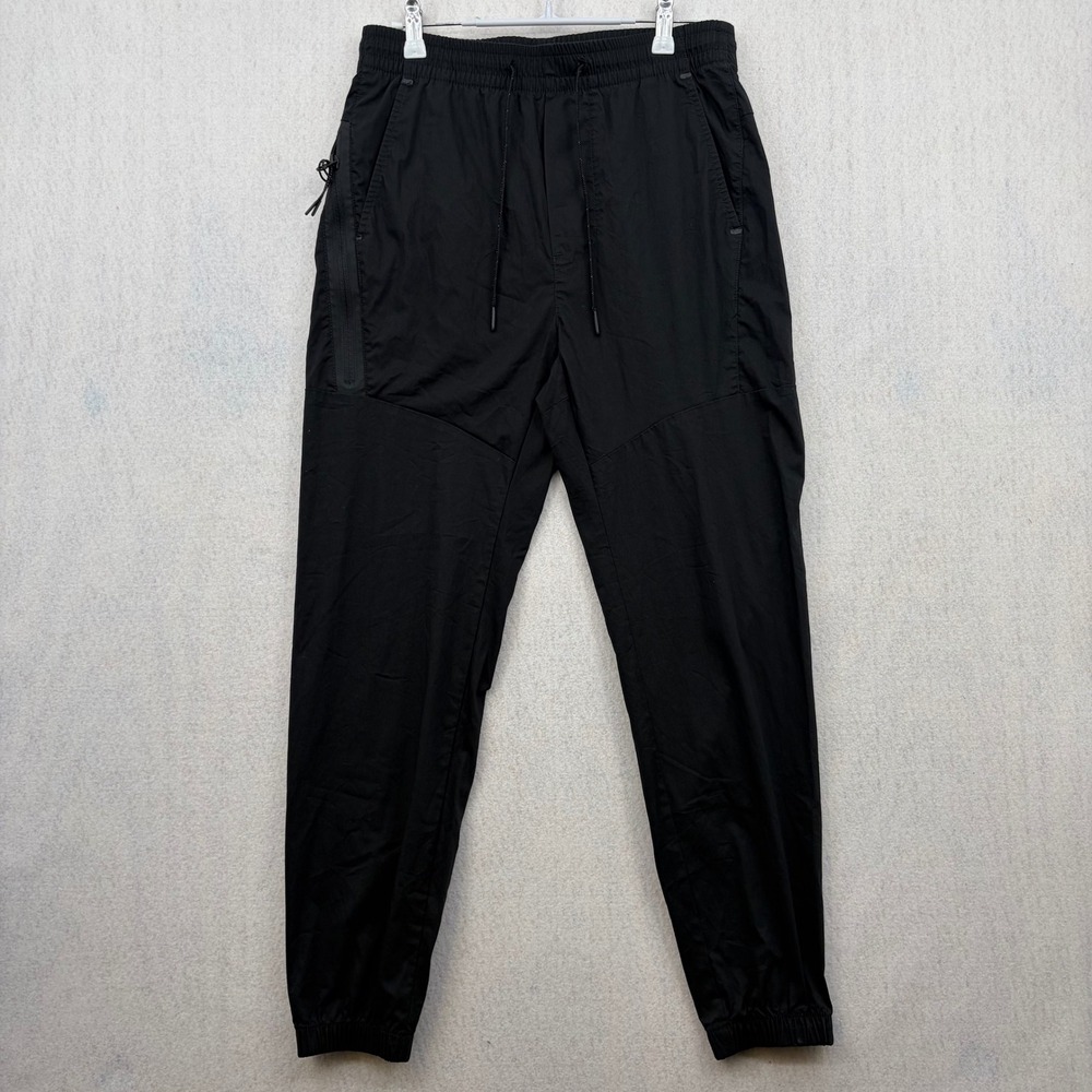 American Eagle Outfitters Mens Flex Joggers Black XS Elastic Waist Zip Pocket